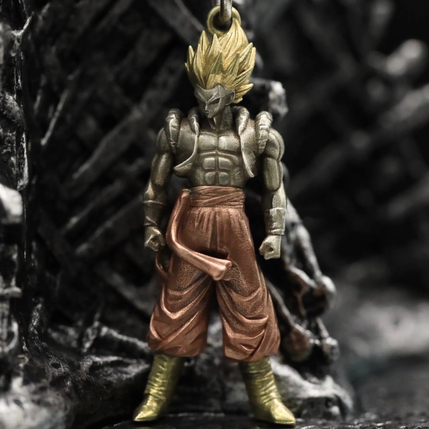 BOCAI New Real S925 Silver Jewelry Original Monkey King Saiyan Pendant Man and Woman Couples Sweater Chain Accessories