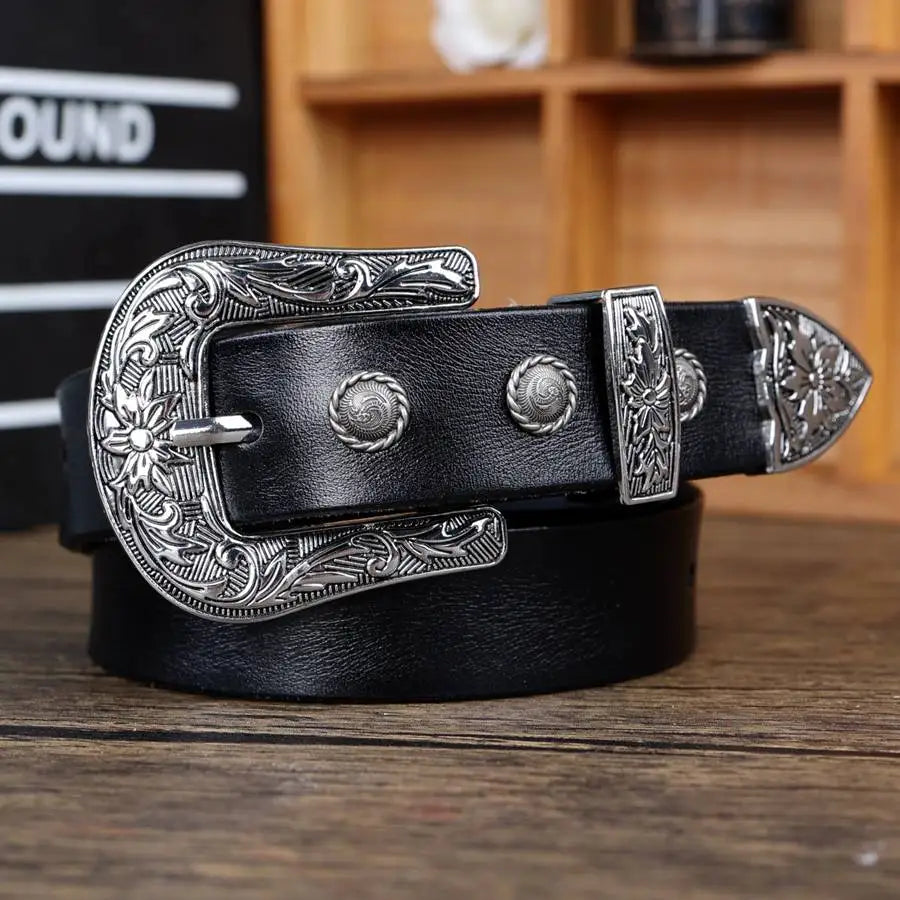 Women Leather Belt Fashion Belt Women Europe and the retro style Belt Female Brand Waistband Vintage belt 2.8cm