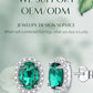 ATTAGEMS Vintage 925 Sterling Silver Lab Grown Moissanite Diamonds Emerald Gemstone Oval Cut Earrings Fine Jewelry Wholesale