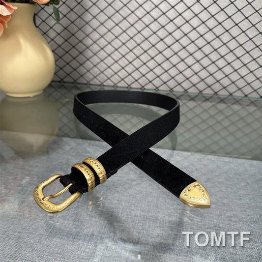 Trendy high-quality cowhide unisex luxury designer belt for men and women 2025 vintage pin buckle leather belt 30mm BC