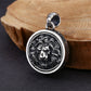 Genuine S925 Sterling Silver Charm Pendants for Women Men New Fashion Relief Lion Head Rotatable Vintage Punk Jewelry Wholesale