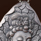 new 990 Silver Retro Wisdom Manjusri Buddha Pendant Lucky Talisman for Men and Women