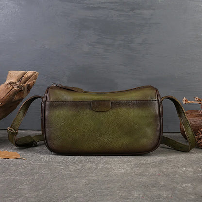 MOTAORA New Handmade Small Cowhide Shoulder Pillow Bag Women Genuine Leather Handbag Purse Retro Genuine Leather Crossbody Bags