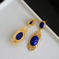 Natural Lapis Lazuli Earrings S925 Sterling Silver Gold-plated Retro French High-end Niche Blue Classical Earrings