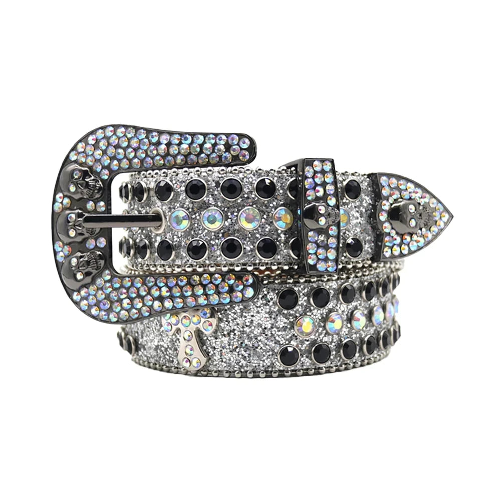 New Unisex Y2K Belt Shine Women Men Plus Size Punk Rhinestone Belt Crystal For Jeans Pants Gift