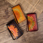 MOTAORA Women's Leather Wallet Handmade Cowhide Clutch Purse Long Zipper Card Holder Retro Painting First Layer Genuine bag