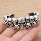 S925 sterling silver jewelry retro thai silver domineering men skull trendy punk style open bracelet