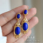 Natural Lapis Lazuli Earrings S925 Sterling Silver Gold-plated Retro French High-end Niche Blue Classical Earrings