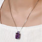 S925 Sterling Silver Charms Pendants for Women Men New Fashion Palace Style Hollow Argentum Edge Inlaid Natural Amethyst Jewelry