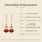 Red Agate Silver Plated Small Flower Good Luck Longevity Lock Agate Earrings Vintage Style for Cheongsam Hanfu Retro Aesthetic