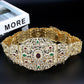 Neovisson Algeria High Quality 18K Gold Color Belt For Women Wedding Dress Waist Belt Chain Full Crystal Ladies Favorite Gift