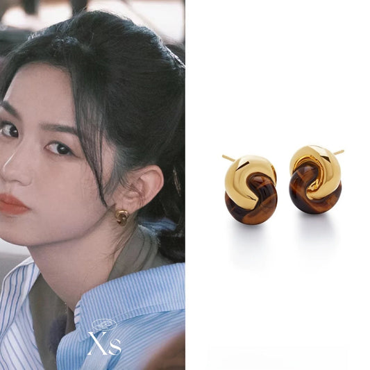 Faionable Tiger Eye Stone Earrings Luxury Vintage Design Sensation Ear Jewelry 2025 Trendy Pair Cusizable Brand