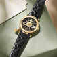 Vivienne Westwood Saturn Pendant Fashionable Exquisite Black Leather Strap Ladies' Watch