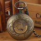 Mechanical Automatic Copper Smooth Pocket Watch Luminous Design Steampunk Fob Clock with Chain Gift for Men Relogio De Bolso
