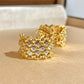 Italian Medieval-style Retro Color-blocked Lace Ring Earrings S925 Silver Gold Plated