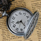 Antique Grey Quartz Necklace Pocket Watch Souvenir Pendant Watches Unique Gifts Unisex Fob Clock for Children Women Men