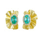 Retro 925 Sterling Silver Stud Earrings for Women with 4*6mm Green Paraiba Tourmaline Gemstone Wedding Party Fine Jewelry Gifts