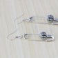 Hip hop Personality Korean Street Sterling Silver Pins Crown Earrings Female Retro Exaggerated Thai Silver Long Earrings Origina
