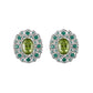 S925 Sterling Silver Studs Earring for Women Peridot Micro Inlay Zirconl Palace Style Ear Studs Fashion Jewelry Wholesale