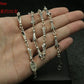 Punk hip hop925 sterling silver necklace military flower silver chain men and women trendysweater chain thai silver fan necklace
