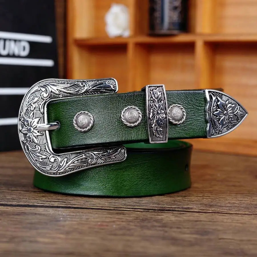 Women Leather Belt Fashion Belt Women Europe and the retro style Belt Female Brand Waistband Vintage belt 2.8cm