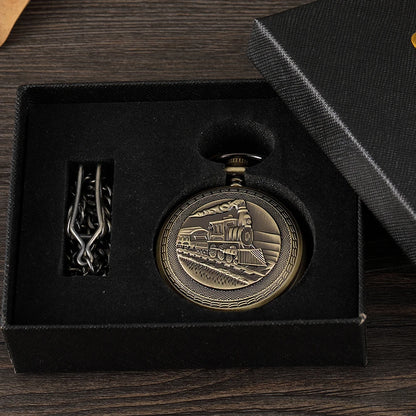 Mechanical Pocket Watch Luxury Antique Skeleton Men Steampunk Mechanical Fob Watches Clock Pendant Hand-winding Relogio De Bolso