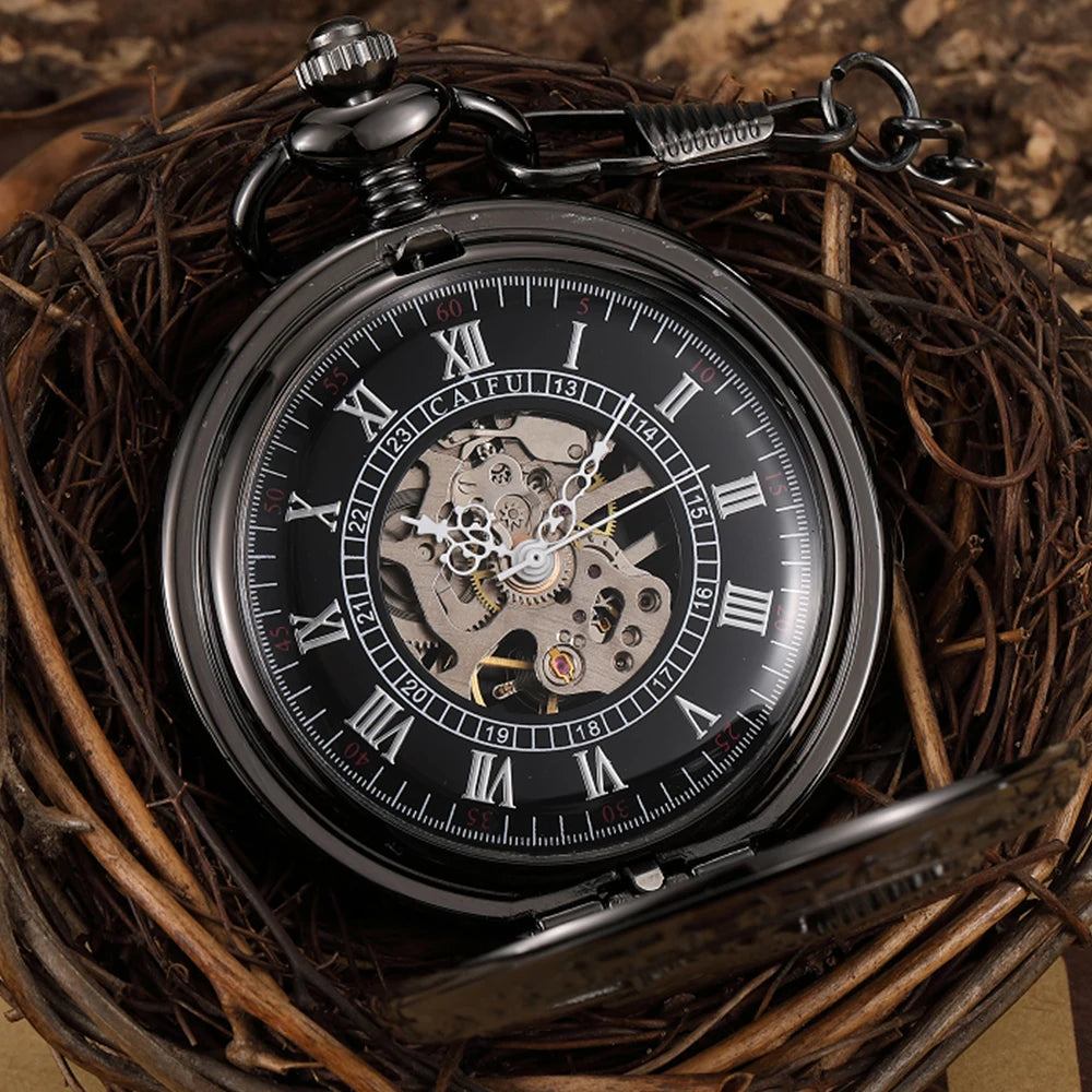 Eagle Antique Steampunk Pocket Watch Vintage Roman Numerals pocket watches for men Necklace Pendant Clock Chain Men's Women Lady
