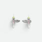 European and American retro new style Feigeo silver and gold diamond stud earrings
