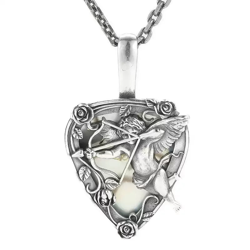Pendant Sterling Silver 925 Rose Angel Guitar Paddle Can Be Played Luxury Jewellery Woman Man 2025 Trend Necklace Pendant P13