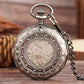 Steampunk Antique Stylish Mechanical Hand Winding Men Pocket Watch Unique Dial Design Open Face Pendant Luxury Pocket Clock Man