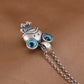 S925 Silver Charm Pendant Retro Personality Cute Big Eyes Frog Pendant Women's Fashion Creative Jewelry