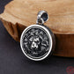 Genuine S925 Sterling Silver Charm Pendants for Women Men New Fashion Relief Lion Head Rotatable Vintage Punk Jewelry Wholesale