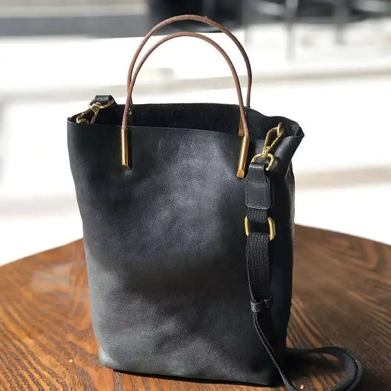 MOTAORA Genuine Leather Shoulder Bag for Women Vintage Crossbody Purse Casual Tote Bag Boho Retro Travel Handbag Stylish Luxury