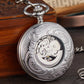 Mechanical Pocket Watch Luxury Antique Skeleton Men Steampunk Mechanical Fob Watches Clock Pendant Hand-winding Relogio De Bolso