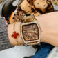Timini Women's Watch Hot Selling Rose Red Belt Watch Women's Large Plate Xiaohongshu 77120