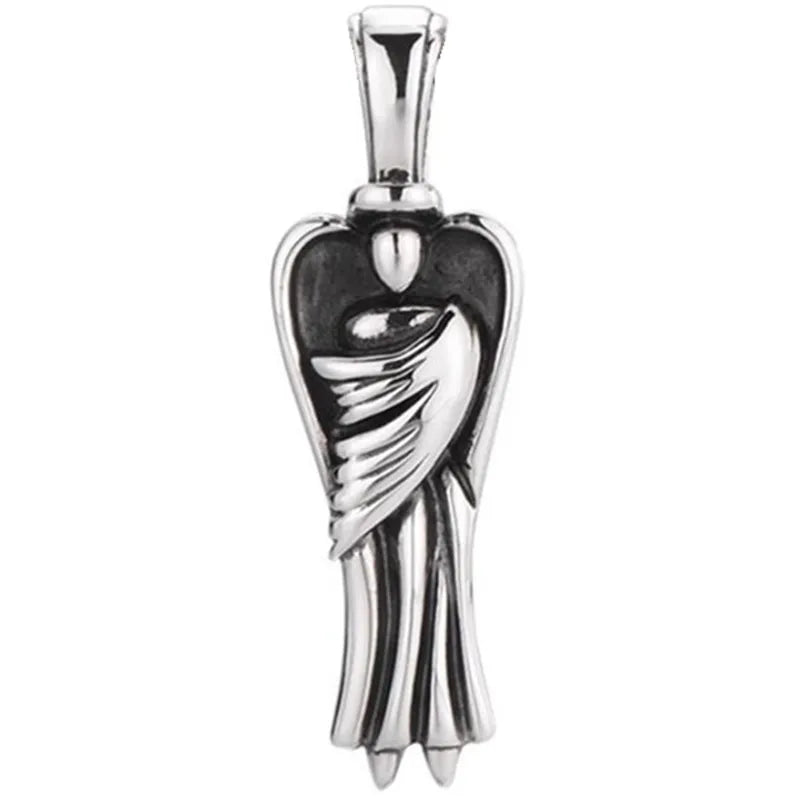 Necklace Pendant Pure Money 925 Sterling Silver Retro Angel Luxury Brand Fine Jewelry Women Men 2024 New In Christmas Gift P16