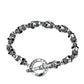 S925 sterling silver bracelet men thick skull heavy industry thai silver retro distressed punk trendystylish jewelry