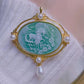 925 Sterling Silver Cameo Charms & Pendant Natural Agate Horse Pendant for Jewelry Making