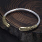 925 Sterling Silver Wukong Ruyi Golden Cudgel Bangle Bracelet for Men Six Words Mantra Engraved Fashion Vintage Jewelry