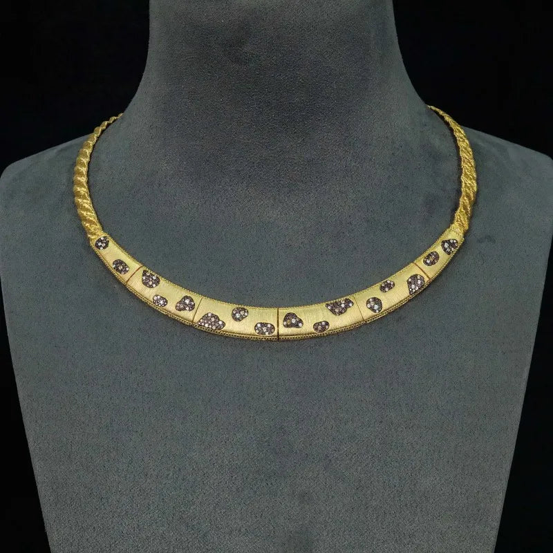 ZOCA S925 Sterling Silver Gold Color Necklace Panther Spot Retro High-end Women's Jewelry