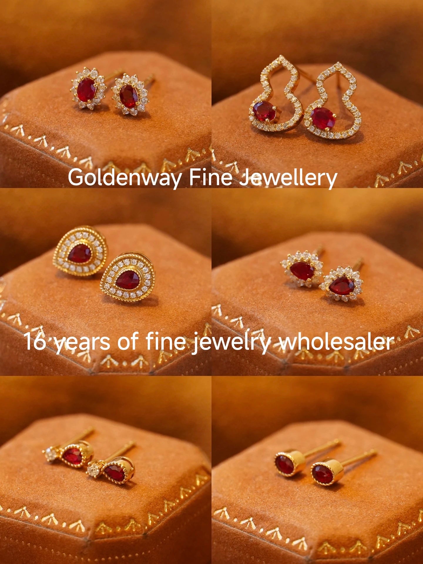 Vintage Gold Castle Enamel Earring 925 Silver Pin Red Agate Crystal Ear Stud Drop Hoop Party Show Wedding Victorian Era Jewelry
