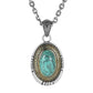 Necklace Pendant Real 925 Sterling Silver Big Natural Turquoise Indian Style Luxury Brand Fine Jewellery Woman Man 2025 Gift P16