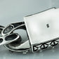 Unibabe Pure Silver Sterling 925 Silver Vintage Skull Carved Chain & Link Lock S925 Bracelet