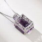 S925 Sterling Silver Charms Pendants for Women Men New Fashion Palace Style Hollow Argentum Edge Inlaid Natural Amethyst Jewelry