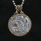 Necklace Pendant 925 Sterling Silver Holy Grail Wandering Coin Knight Sword Drawing Mechanism Women Man Luxury Jewelry 2025 P46