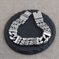 BOCAI NEW S925 Sterling Silver Vintage Personality Peace Pattern Buckle Men's Bracelet