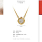Retro Sterling Silver Necklace For Women's 925 Silver Electroplated 18K Gold Lion Red Treasure Ancient Coin Necklace