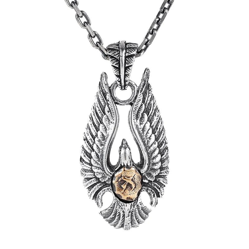 Necklace Pendant Real 925 Sterling Silver Indian Eagle Feathers Luxury Brand Jewelry Woman Man 2025 Envíos Gratis Love Gift P33