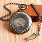 Steampunk Antique Stylish Mechanical Hand Winding Men Pocket Watch Unique Dial Design Open Face Pendant Luxury Pocket Clock Man