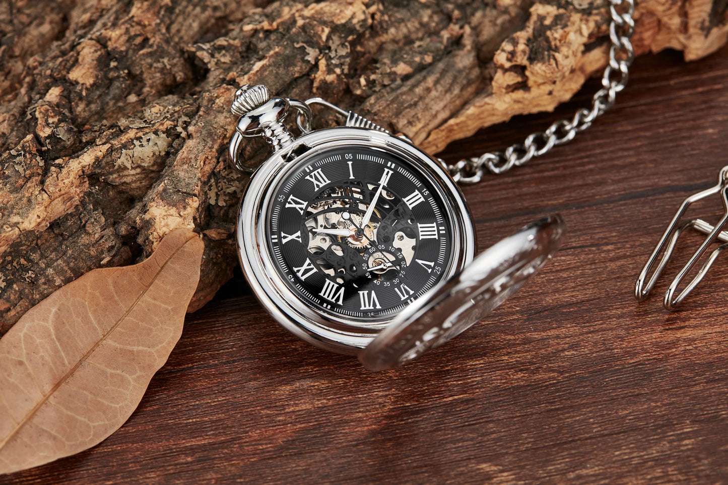 Retro classic mechanical pocket watch luminous petals hollowed out flip cover manual winding men women mechanical pocket watch